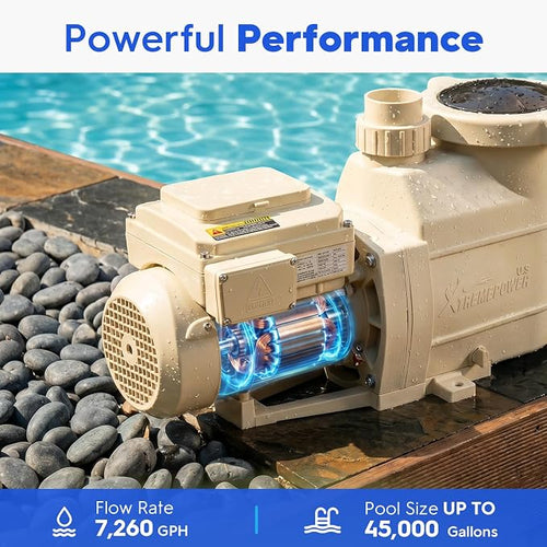 PUMP POOL INGROUND 1.5HP 230V VARIABLE SPEED W/ UNION 1.5/2IN.