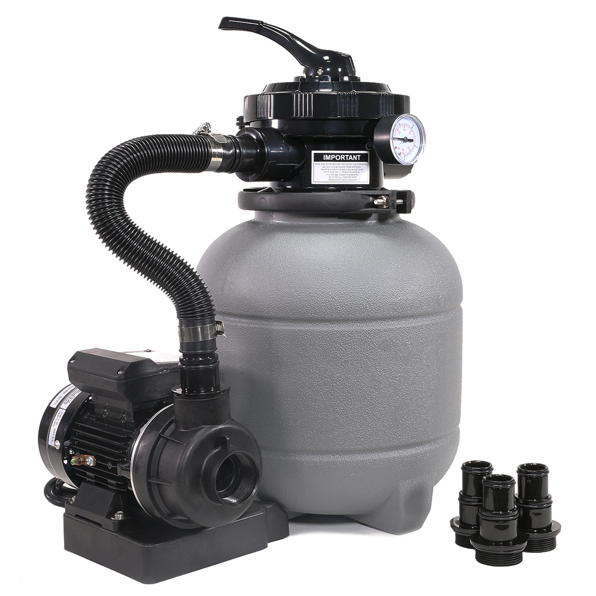 XtremepowerUS 13" Sand Filter with 0.75HP Above Ground Swimming Pool Pump Set