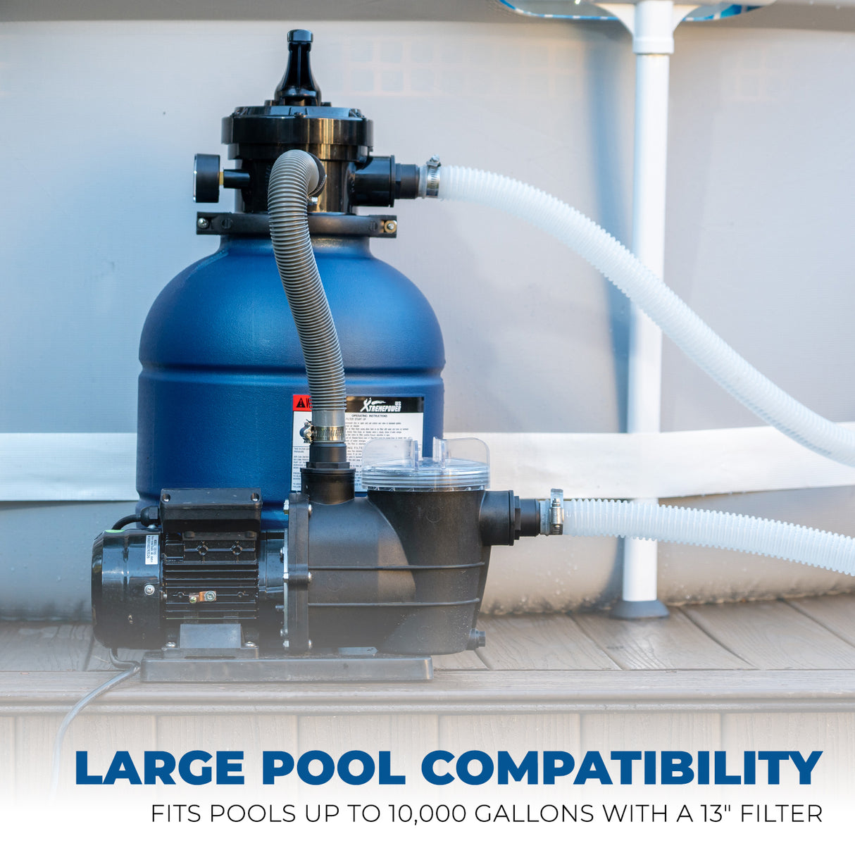 Sand Filter Above-Ground Pool Pump Valve Filter Tank Included