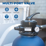 Sand Filter Above-Ground Pool Pump Valve Filter Tank Included