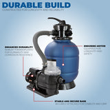 Sand Filter Above-Ground Pool Pump Valve Filter Tank Included