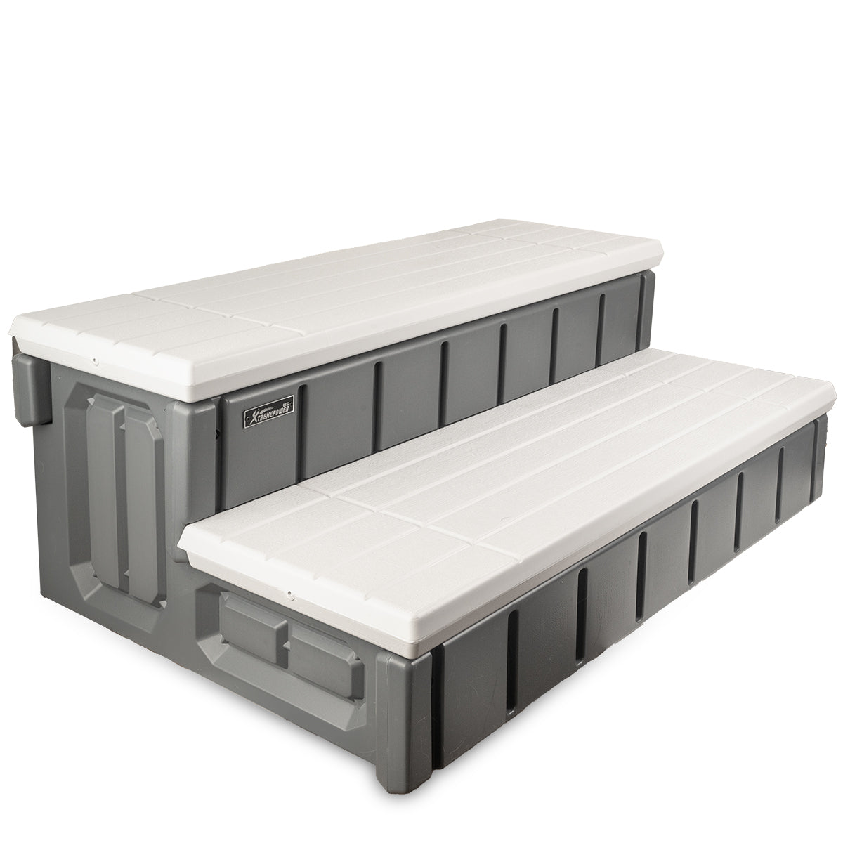XtremepowerUS 36" Universal Spa and Hot Tub 2-Steps Resin with Storage