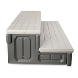 XtremepowerUS 36" Universal Spa and Hot Tub 2-Steps Resin with Storage