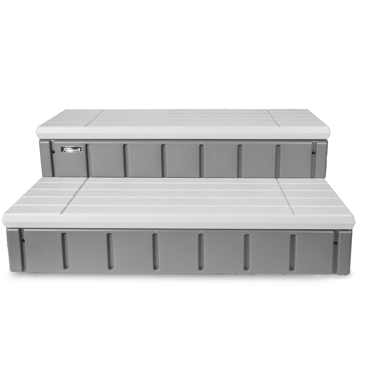 XtremepowerUS 36" Universal Spa and Hot Tub 2-Steps Resin with Storage