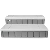 XtremepowerUS 36" Universal Spa and Hot Tub 2-Steps Resin with Storage