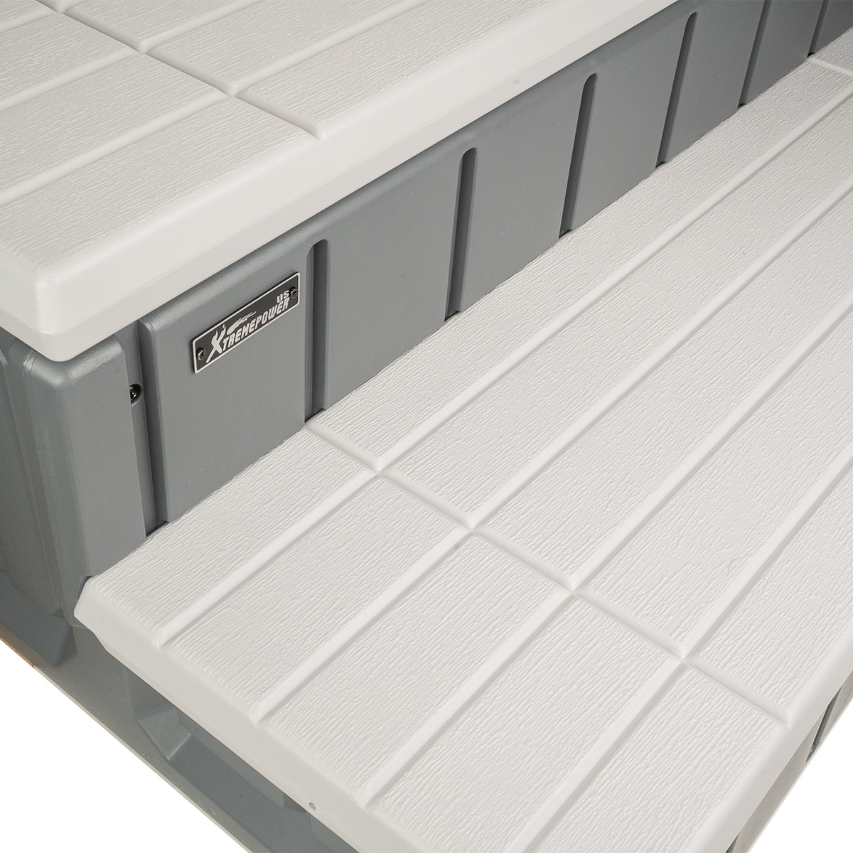 XtremepowerUS 36" Universal Spa and Hot Tub 2-Steps Resin with Storage