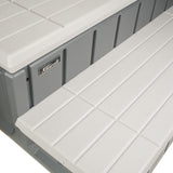XtremepowerUS 36" Universal Spa and Hot Tub 2-Steps Resin with Storage