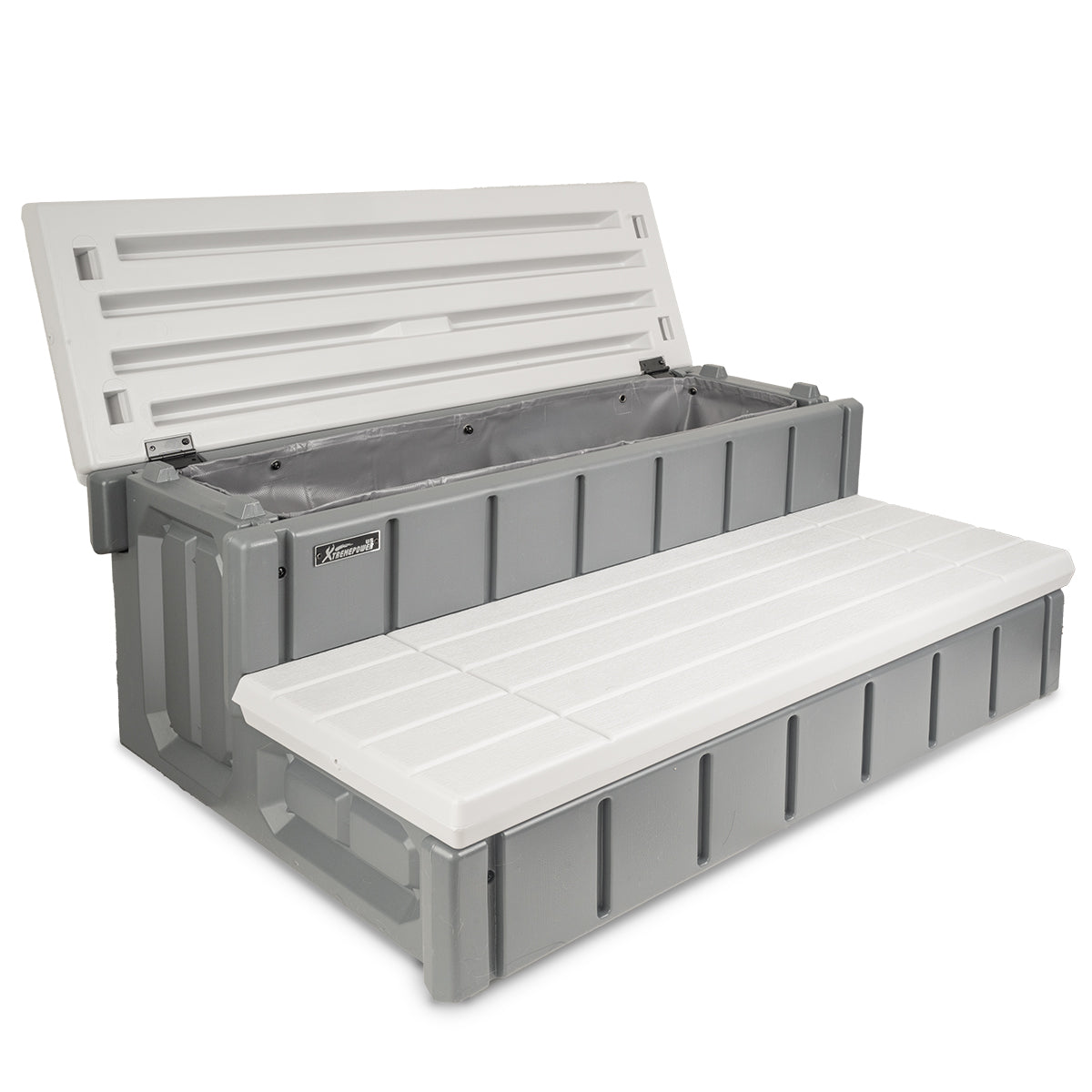 XtremepowerUS 36" Universal Spa and Hot Tub 2-Steps Resin with Storage