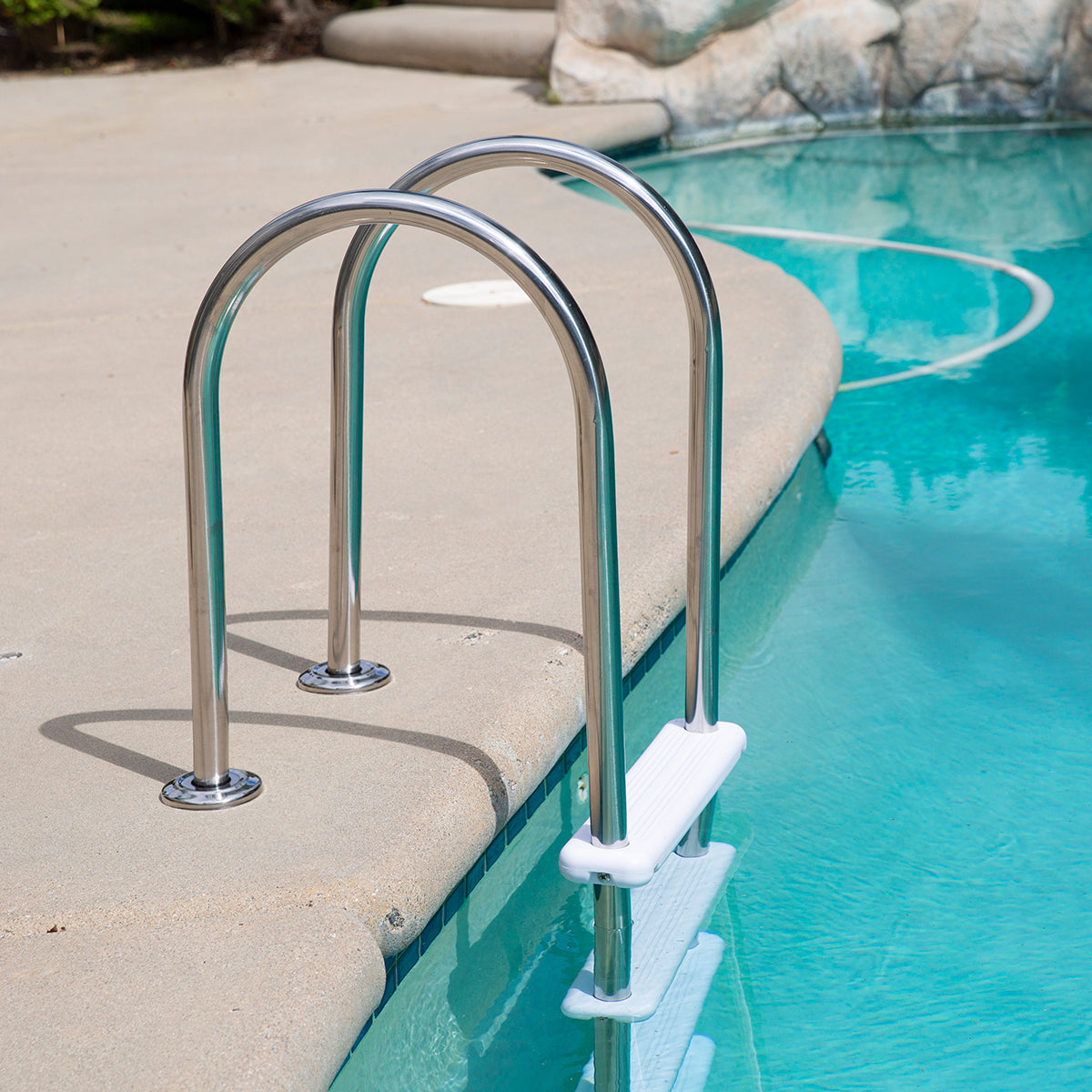 XtremepowerUS Stainless Steel Swimming Pool Ladder 5-Step for In-Ground Pools