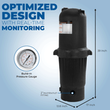 XtremepowerUS 200 sq. ft. In-Ground Easy Clean Pool Cartridge Filter with Tank