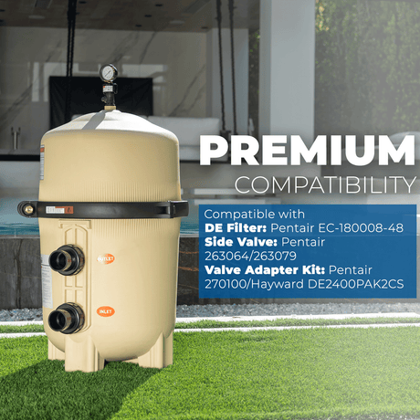 XtremepowerUS Maximum Clean Inground Swimming DE Pool Filter 48 sq. ft, Beige