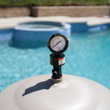 Manual Air Relief Valve for Pool and Spa Filters, Pool Filter w/ Pressure Gauge