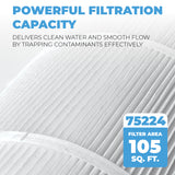 XtremepowerUS Pool Filter Replacement Cartridge 4-PACK X 105 sq.ft. OD: 26" x 7"