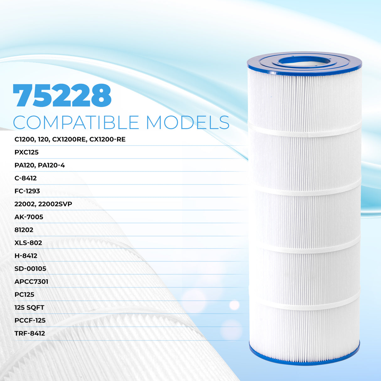 XtremepowerUS Pool Filter Replacement Cartridge 4x120 sq.ft OD: 23-1/4"x8-15/16"