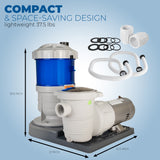 XtremepowerUS Pool Filter Cartridge System for Above Ground Pool w/Pump
