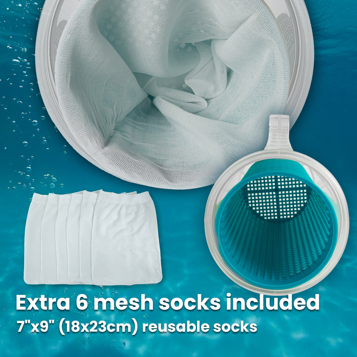 XtremepowerUS Pool Leaf Canister with Basket & Skimmer (6 Sock)