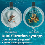 XtremepowerUS Pool Inline Leaf Canister with Basket & Skimmer (6 Sock)