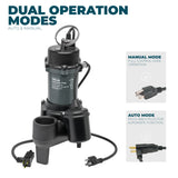 XtremepowerUS 1/2HP Submersible Sump Pump Sub Pump 4860 GPH Aluminum