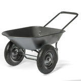 XtremepowerUS 2 Wheel Wheelbarrow 330 Pounds Capacity Yard Cart Padded Handlebar