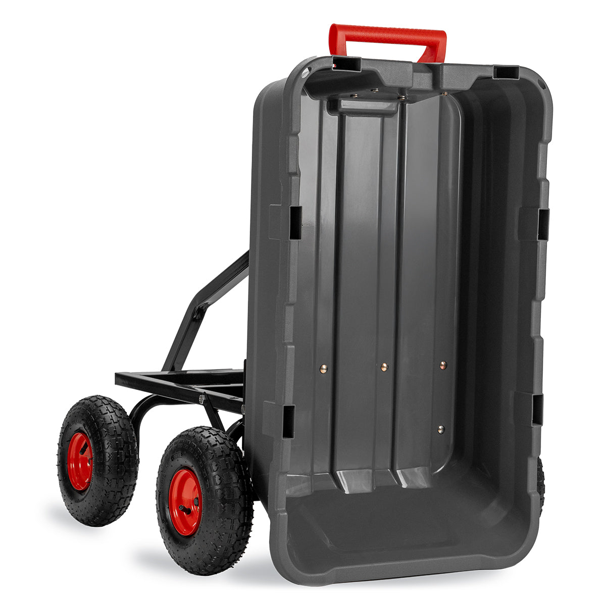 2-in-1 Heavy-Duty Poly Dump Garden Cart, 800-Pound Capacity