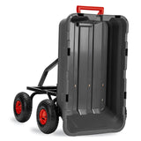 2-in-1 Heavy-Duty Poly Dump Garden Cart, 800-Pound Capacity