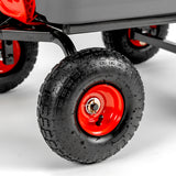 2-in-1 Heavy-Duty Poly Dump Garden Cart, 800-Pound Capacity