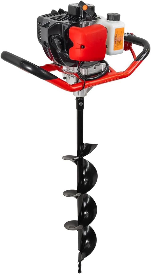 XtremePowerUS 52CC 2-Stroke Gas Powered Earth Auger, Post Hole Digger with 6" Digger Auger Bit