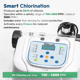 XtremepowerUS Salt Water Pool Chlorinator, Above Ground Salt Chlorine Generator System, Self-Cleaning