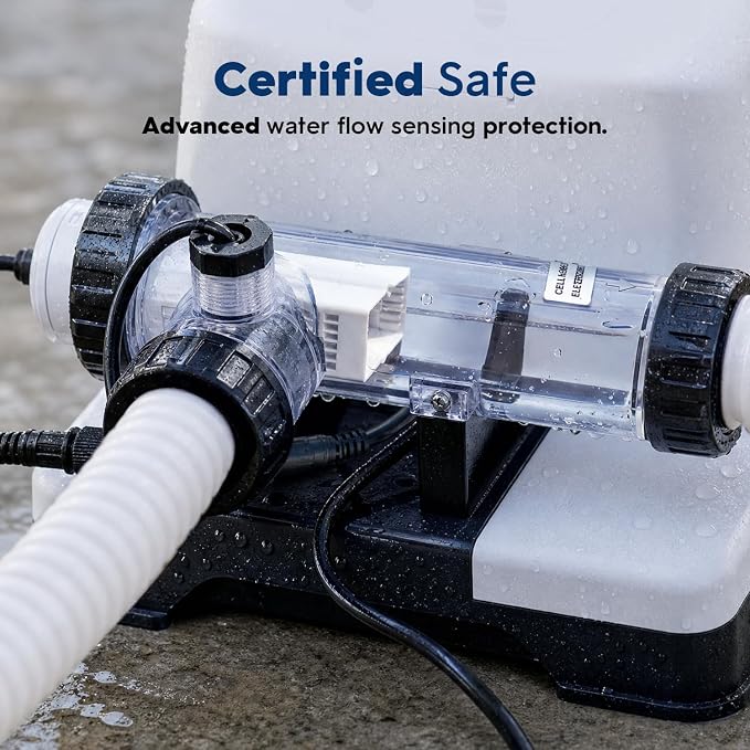 XtremepowerUS Salt Water Pool Chlorinator, Above Ground Salt Chlorine Generator System, Self-Cleaning