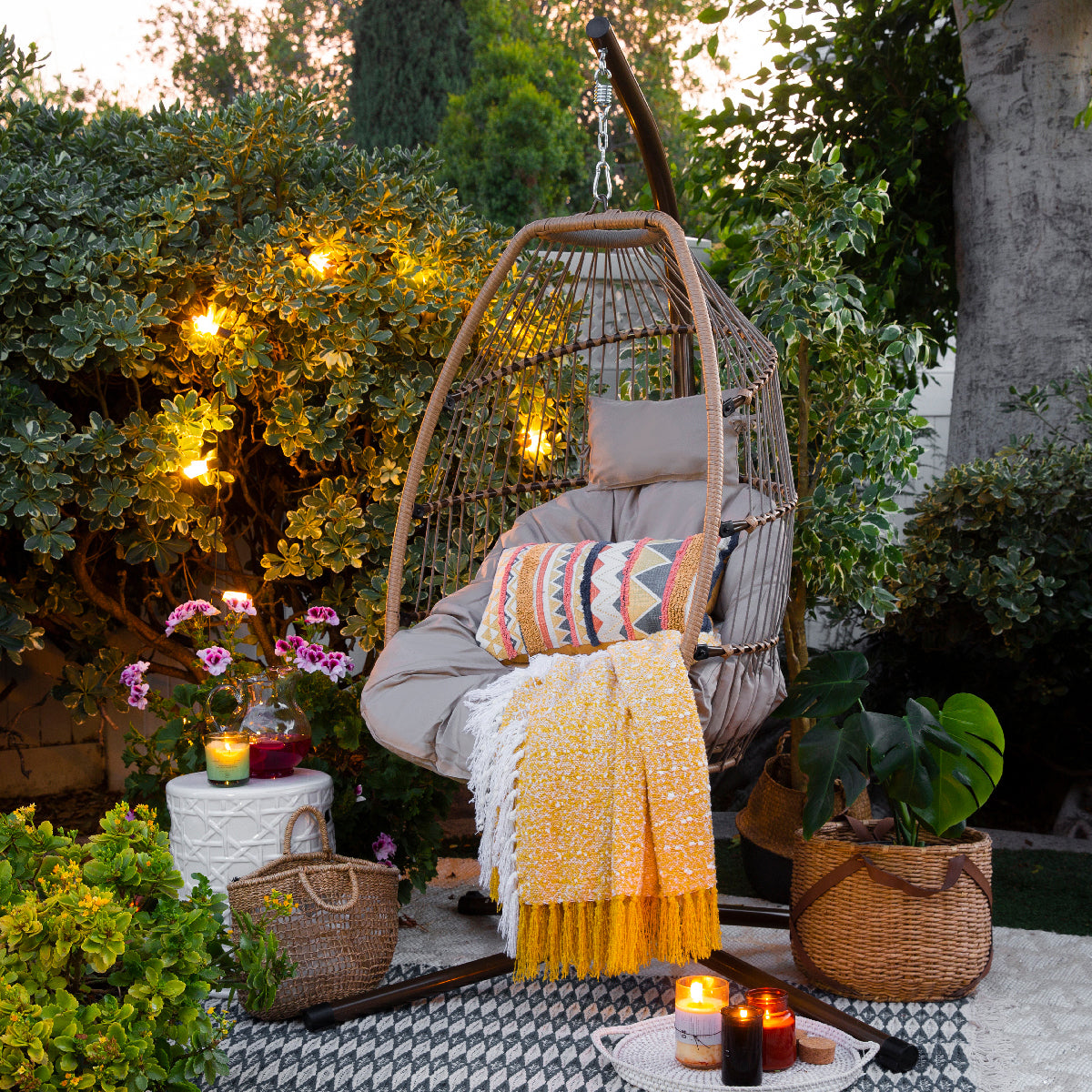 Barton Hanging Basket Chair Cushion Egg Chair Garden Swing Seat Cushion