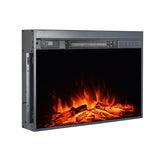 Barton 1500W Black Electric Firebox Fireplace Heater Insert Glass Panel