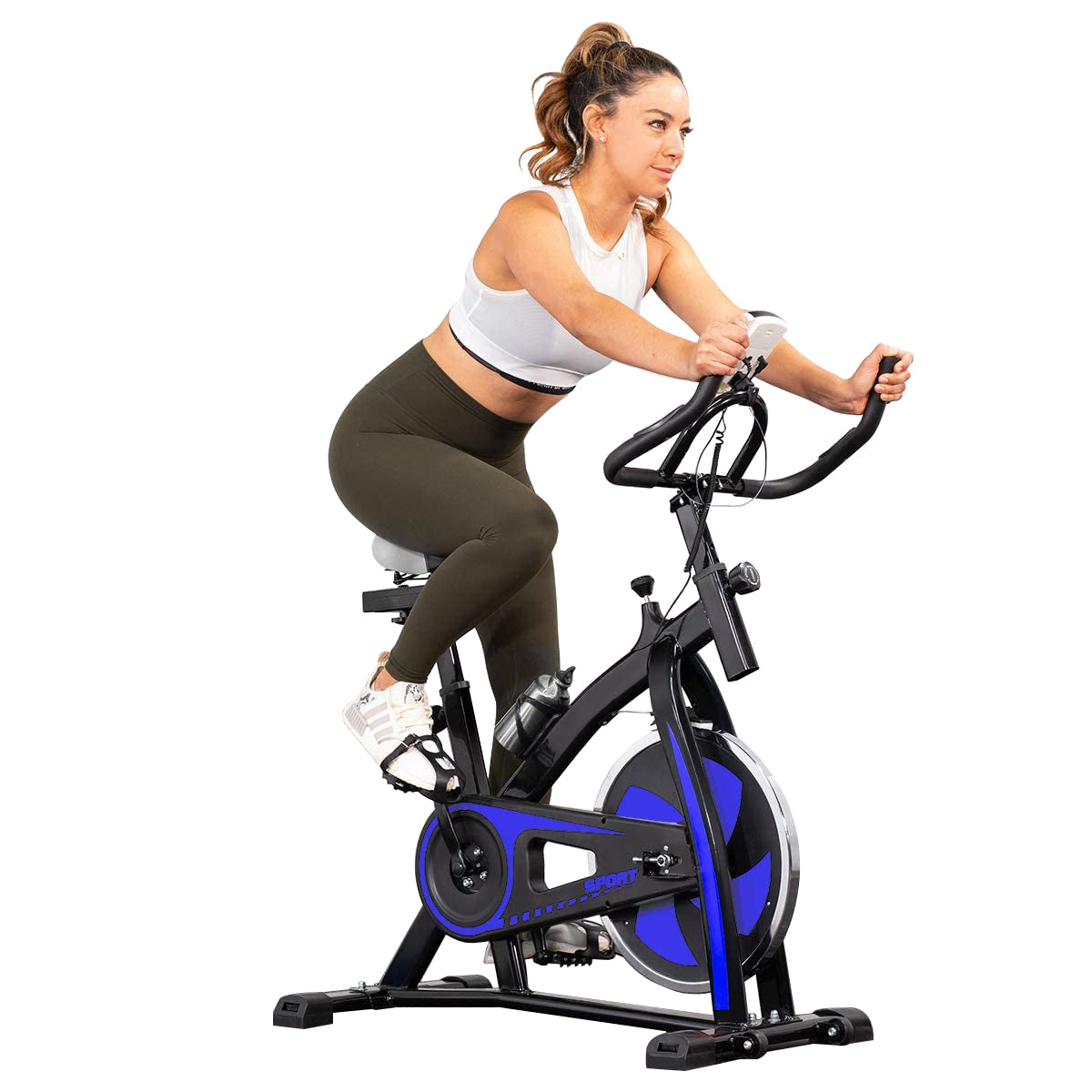 XtremepowerUS LED stationary exercise bike main image