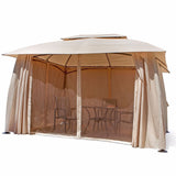 Barton 10' x 13' ft Patio Gazebo Fully Enclosed W/ Mosquito Netting & Curtains