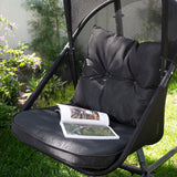 Barton Outdoor Patio Canopy Hanging Egg Chair Seat Cushion Collapsible Chair Set