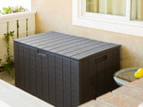 Barton Deck Box 130 Gallon Outdoor Patio Storage Bench Shed Cabinet Container