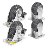 XtremepowerUS 8-Pack 4inches Caster Wheels Locking Casters with Brake Swivel