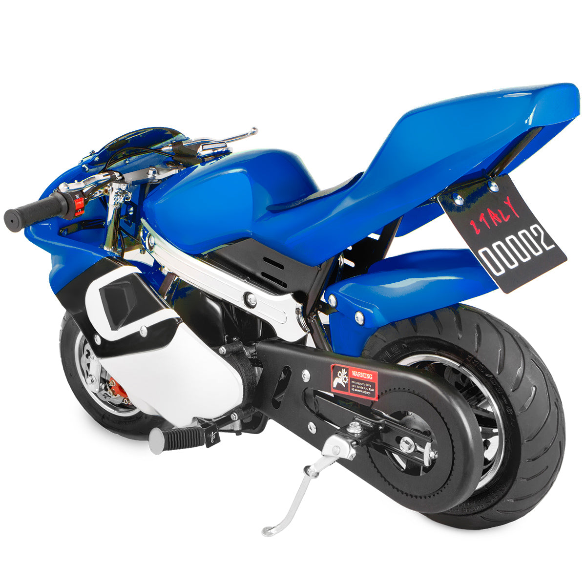 XtremepowerUS Kids Mini Ride On Motorcycle Gas Pocket Bike 4 Stroke 40CC Blue