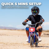 XtremepowerUS Electric Dirt Bike, 24V 250W Battery Powered Mini Dirt Bike, Electric Ride-On (Captain)