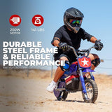 XtremepowerUS Electric Dirt Bike, 24V 250W Battery Powered Mini Dirt Bike, Electric Ride-On (Captain)