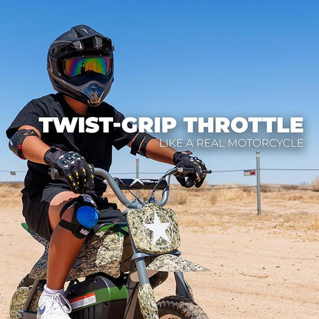 XtremepowerUS Electric Dirt Bike, 24V 250W Battery Powered Mini Dirt Bike, Electric Ride-On (Rusher)