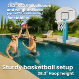 POOL BASKETBALL HOOP & VOLLEYBALL NET 2 IN 1