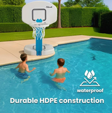 POOL BASKETBALL HOOP & VOLLEYBALL NET 2 IN 1