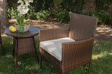 Barton 3PCS Outdoor Wicker Chair Set Rattan Patio Furniture Seat Cushions