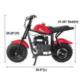 XtremepowerUS 40cc Mini Dirt Bike Pocket Pit Motorcycle Gas-Power 4-Stroke Red